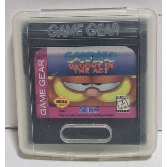 1995 SEGA GAME GEAR GARFIELD CAUGHT IN THE ACT & OEM CASE TESTED WORKING - Picture 1 of 9